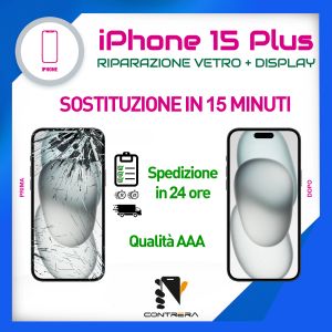 Riparazione vetro display iPhone 15 Plus Palermo