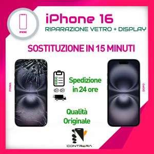Riparazione vetro display iPhone 16 Palermo